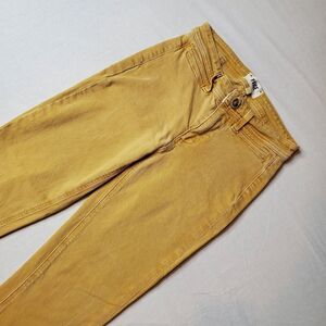 Paige Womens Size 25 Colette Crop Flare Jeans Mid Rise Denim Yellow